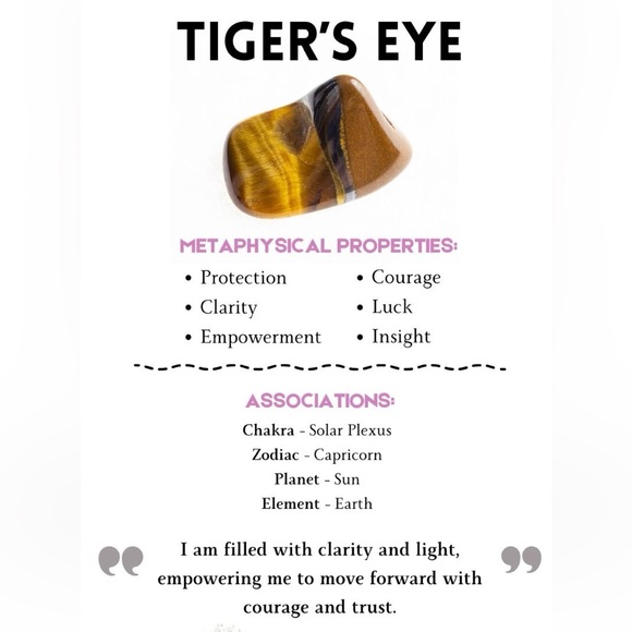 Handmade Clear Quartz Crystal necklace with Tiger Eye stones🌻 - Picture 3 of 3